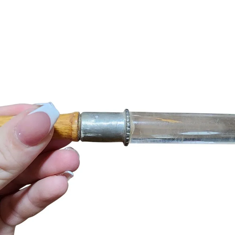 Mid Century Modern Lucite Sterling Silver Serving Utensils Fork‎ Spoon Vintage